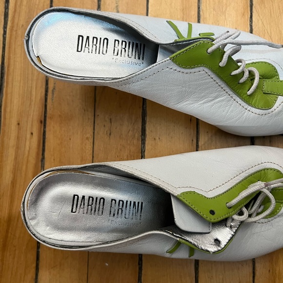 Green Retro Vintage Kitten Heels Size 39 - Picture 3 of 5